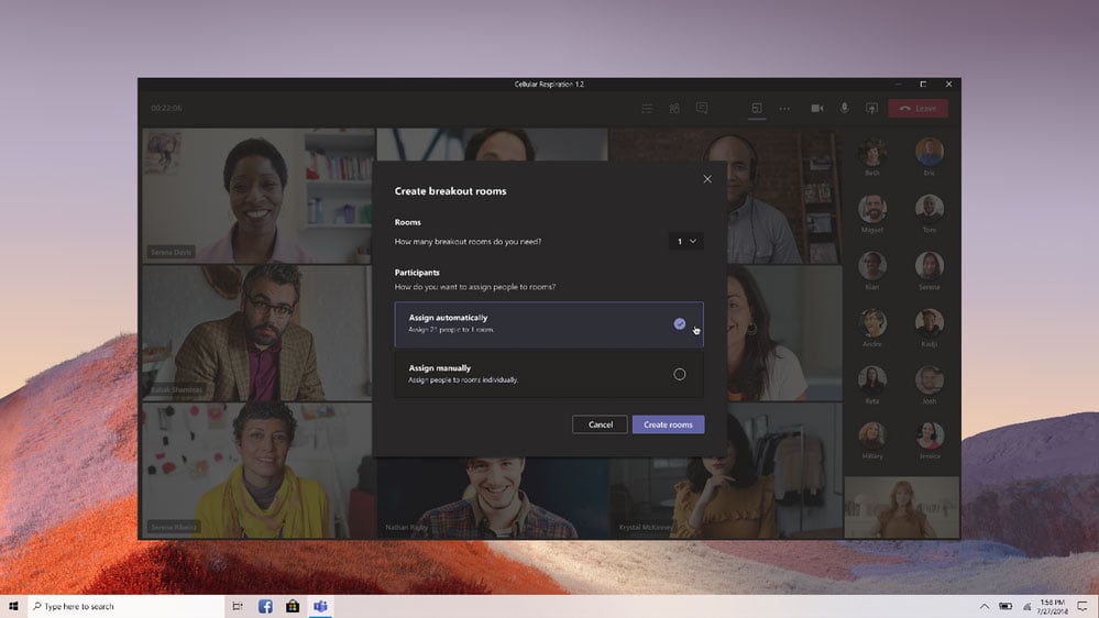 Microsoft Teams Create Breakout Room Feature